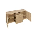 thumbnail image 5 of Manhattan Comfort Sheridan 59.05 Buffet Moderne en Canne avec Tablettes Ajustables Couleur Nature, 5 of 5