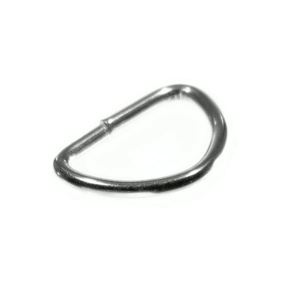 Craft County Silver Non-Welded Metal D-Rings - 5/8 Inch - Multi-Piece Packs Available - Perfect for Additions or Replacements on Apparel, Purses, Backpacks, Craft Projects, DIY Designs and More