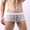 White, variant on HUPOM Mens Underwear Boxer Briefs Male Thongs Medium waist Elastic Waist Solid Boxer Briefs Green L