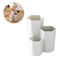 MUSEYA 1Pcs Hair Brush Organizer Plastic Grey for Simple Storage in Office and Home