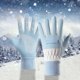 thumbnail image 1 of Guantes de invierno para mujer con forro polar y pantalla táctil, guantes deportivos para exteriores con dedos completos, mitones para mujer, 1 of 4
