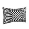 thumbnail image 2 of Bixox 3d Black and White Chessboard Printed Pillow Protector,Super Soft Ideal for Home,Guests,Rentals - 20"x30", 2 of 8