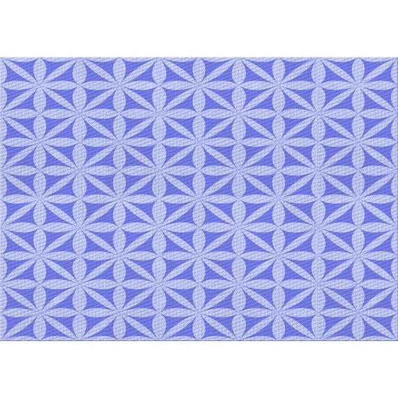 Ahgly Company Indoor Rectangle Patterned Light Slate Blue Area Rugs, 2' x 4'