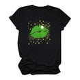thumbnail image 4 of T-shirts de la Saint-Patrick pour Femmes Mode Saint-Patrick Imprimé Col Rond Manches Courtes T-Shirt Décontracté Haut Saint-Patrick, 4 of 4