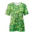 thumbnail image 3 of Outfmvch T-Shirt de la Saint-Patrick pour Femmes, Manches Courtes, Col Rond, Imprimé, Vert TG, 3 of 3