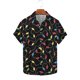 thumbnail image 2 of Blusa y camisa de manga corta con cuello vuelto para hombre Camisa de manga corta con estampado navideño para hombre Tops casuales con cuello vuelto Camisa Blusa Tops para hombre, 2 of 5