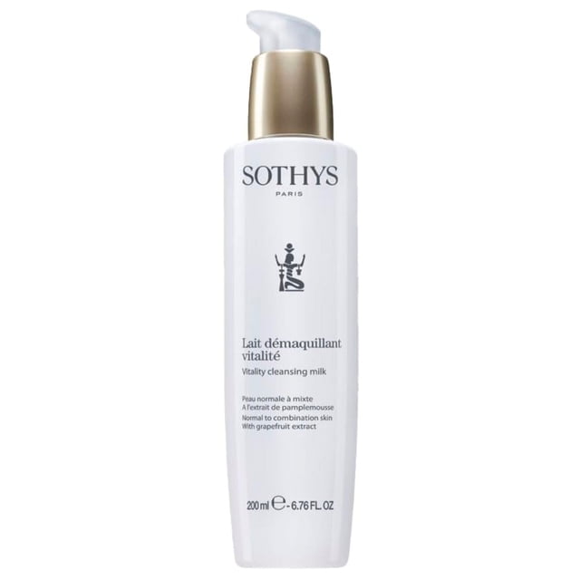 SOTHYS Vitalidad Leche Limpiadora | Limpiador facial refrescante diario | Extracto de pomelo hidratante para pieles normales o mixtas