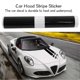 thumbnail image 4 of 2pcs Car Hood Cover Sticker Vinyl Auto Bonnet Stripe Stickers Universal for Cars 90 X 9cm / 35.4 X 3.5in Black, 4 of 5