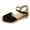 Black, variant on Modisza Women Espadrilles Wedge Sandals Summer Casual Walking Sandal Closed Toe Arch Support Shoes with Buckles Ankle Strap Black Size 5.5
