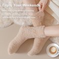 thumbnail image 6 of Women Fuzzy Socks Cozy Fluffy Socks Topboutique Winter Warm Slipper Socks Microfiber Soft Home Sleeping Socks Plush Soft Socks 5 Pairs, 6 of 8