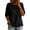 Black #17, variant on Women's Linen Tops 3/4 Sleeve Boat Neck Shirts Summer 2026 Lightweight Vacation Blouses Loose Fit Baggy Oversized Casual Top Light Blue S