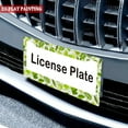 thumbnail image 4 of 2Packs License Plate Frames with Vibrant Green Leaf Pattern Design Includes Screws & Caps Full Accessories Included Size 6. 3x12. 2inch(16x31cm), 4 of 8