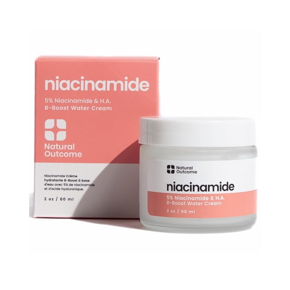Natural Outcome Niacinamide Moisturizer – Oil-Free Non-Comedogenic Face Moisturizer with Niacinamide, Lightweight Hydrating Cream for All Skin Types, Vegan, Organic, and Cruelty-Free Skincare