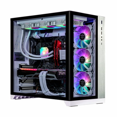 Velztorm Lux Lyte Custom Built Gaming Desktop PC (AMD Ryzen 9 - 5900X 12-Core, Radeon RX 6800 XT, 64GB RAM, 8TB PCIe SSD, Wifi, USB 3.2, HDMI, Bluetooth, Display Port, Win 10 Home)