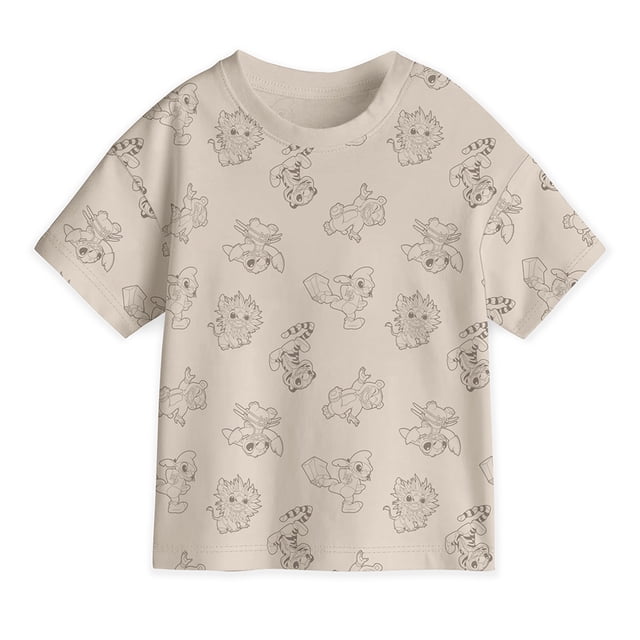 Playera Casual Stitch para Bebes Manga Corta Crema Talla 3