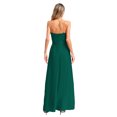 thumbnail image 2 of renvena Robe Maxi à Épaules Dénudées pour Femmes Longueur Cheville à Volants pour Mariage Fête Vert Foncé S, 2 of 5