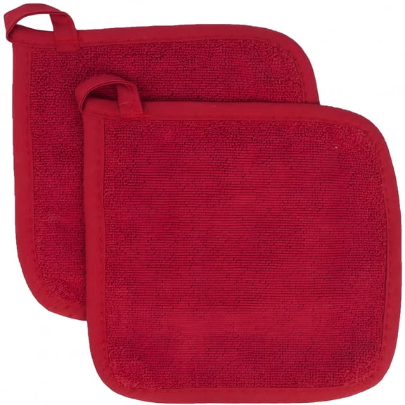 ACDANC Cotton Terry Cloth Pot Holder Set,Kitchen Hot Pad,2-Pack