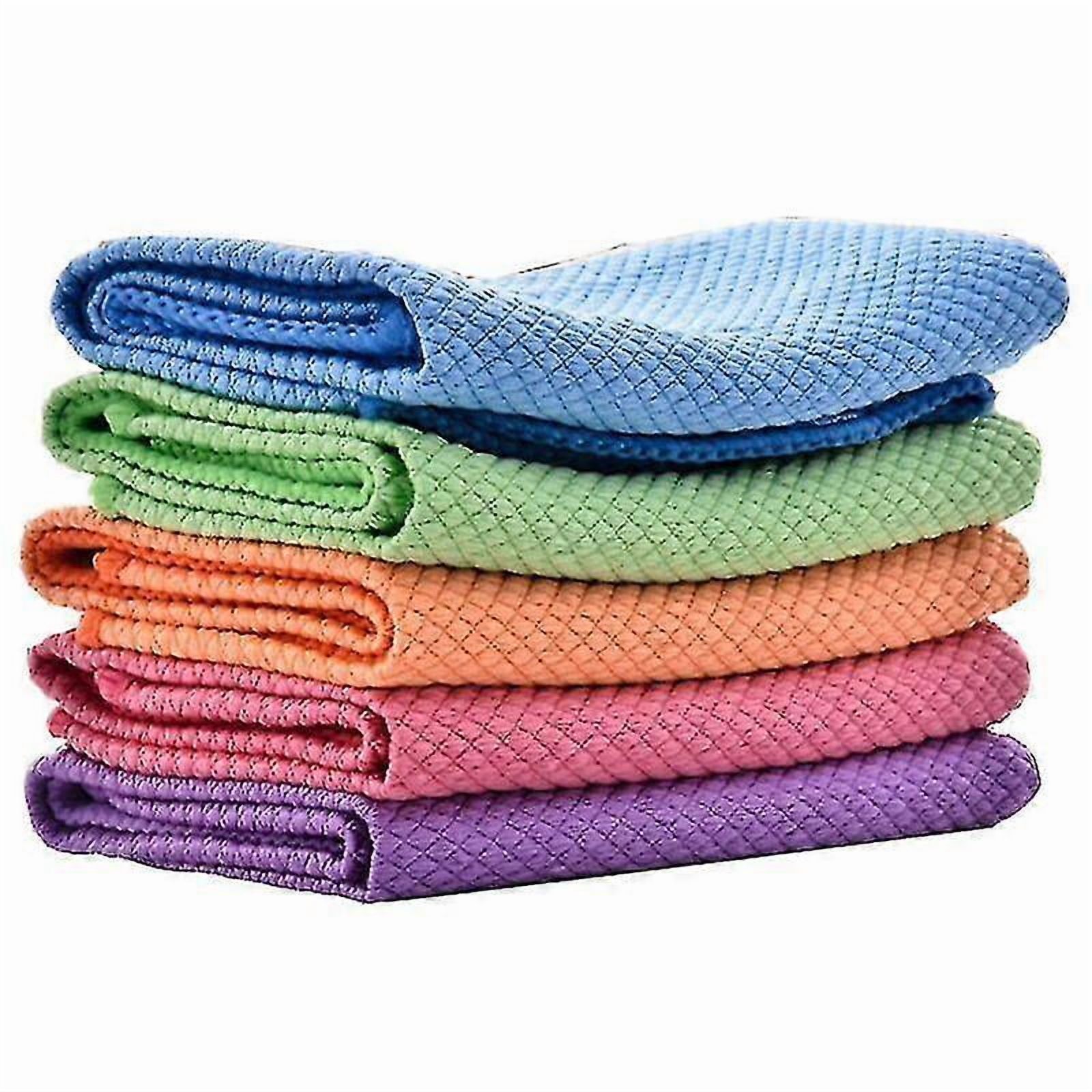 5pcs Fish Scale Rags Super Absorbents Microfiber Polishing Cleaning ...