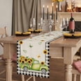 thumbnail image 2 of Table Runners 90 Inches Long Dress Scarves, Sunflowers Farmhouse Coffee/Dining/Kitchen Table Runner for Living Room, Spring Farmhouse Vintage Truck Leaf Black Plaid 13x90 Inch, 2 of 9