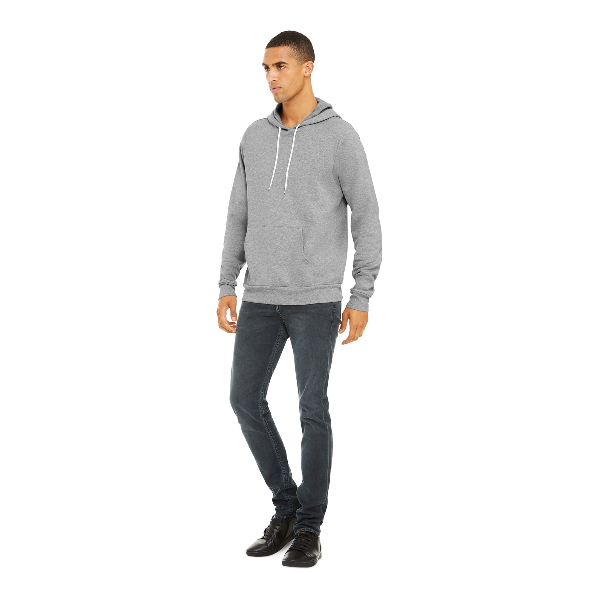 BELLA+CANVAS Adult Unisex Fleece Pullover Hoodie for Crafting, Athletic Heather, Large