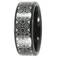 thumbnail image 2 of Men's Celtic Cross Pattern Band in Black Tungsten - Mens Ring, 2 of 4