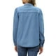 thumbnail image 3 of BLUSA CHIC PARA MUJER DE DENIM CON MANGAS PUFF LARGAS Y BOTONES, CON BOLSILLO, CAMISA CASUAL DE JEAN TALLA XL AZUL, 3 of 6