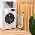 thumbnail image 4 of KK KINGRACK Clothes Drying Rack, Foldable Laundry Drying Rack with 4 Wheels and Hooks, Large Capacity, Metal, White, 4 of 9