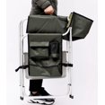 thumbnail image 4 of Oversized Camping Portable Aluminum Directors Chair, Padded Folding Directors Chair with Side Table Storage Pockets, Outdoor Camping, Picnics and Fishing (Black 1 Green), 4 of 9