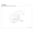 thumbnail image 2 of Kingston Brass CC12001 5/8" OD Comp x 3/4" Hose Thread Angel Stop Valve, Polished Chrome, 2 of 2