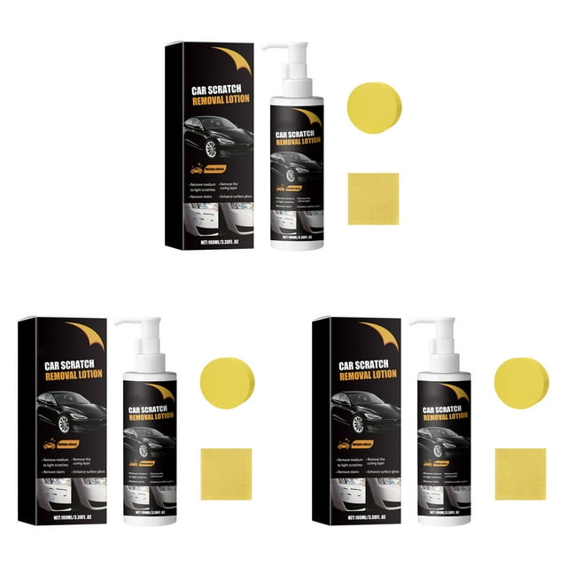 Car Scratch Repair Paste, 100ml Professional Scratch Remover, Paint Restoration Wax, Polishing Compound for Light Scratches, Includes Sponge & Wipe, Easy DIY Application, Enhances Gloss & Protection