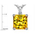 thumbnail image 2 of Star K� Large 12mm Square Cut Simulated Citrine Pendant Necklace, 2 of 9