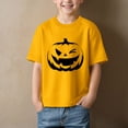 thumbnail image 2 of CMSHTD Halloween Shirts for Kids Boys Short Sleeve Fall, Toddler Boys Children T-Shirts Cute Tops, Yellow Size 2-3 Years, 2 of 4