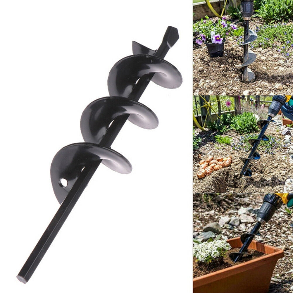 Garden Auger Spiral Drill Bit Planter Bulb Shaft Drill Plant Hole