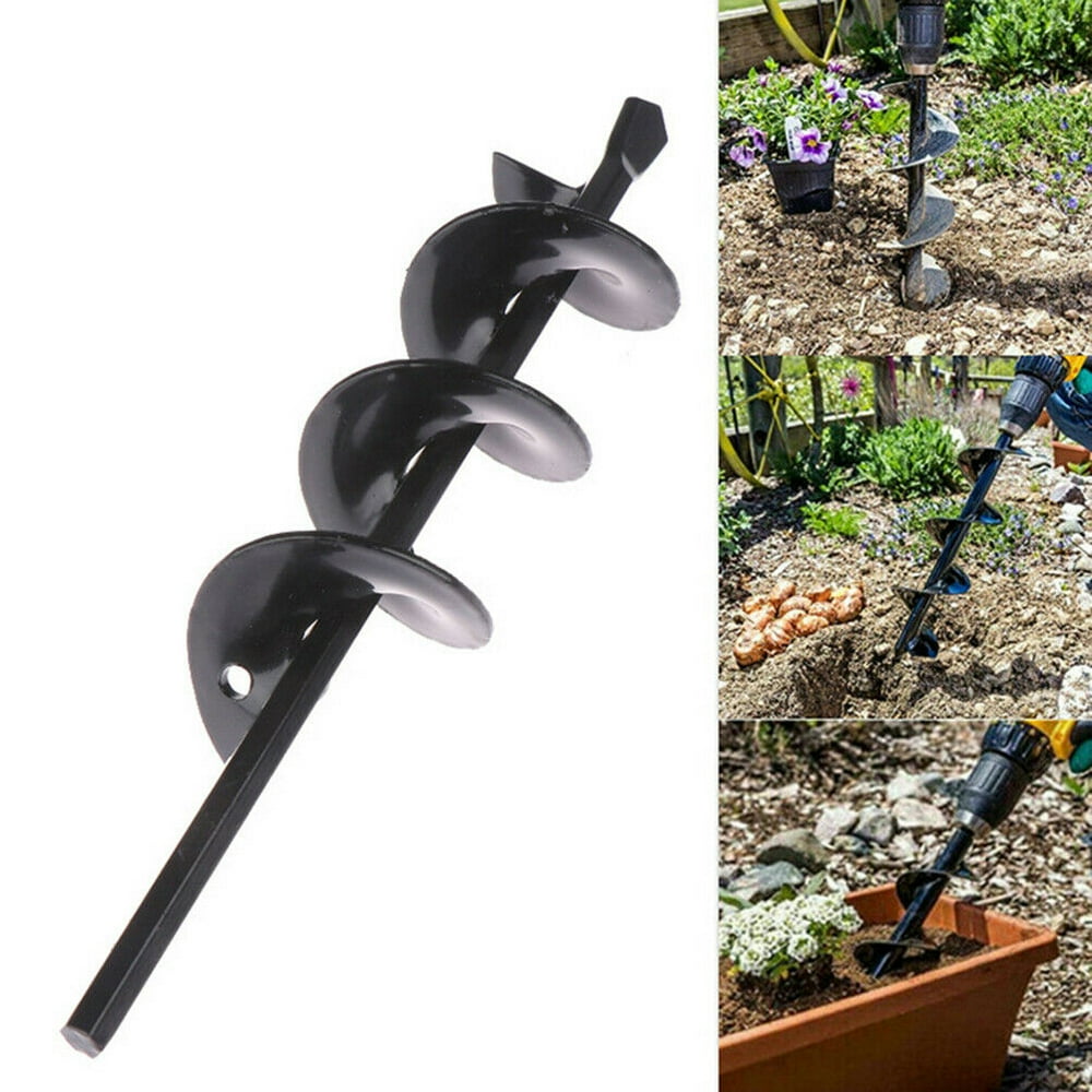 Garden Auger Spiral Drill Bit Planter Bulb Shaft Drill