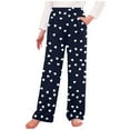 thumbnail image 3 of QATAINLAV Valentine's Day Pants for Boys Girls Wide Leg Sweatpants Kids Elastic Waist Sports Trousers with Pockets Black,4-5 Years, 3 of 7