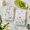 thumbnail image 3 of Pink Yellow Flowers Spring Kitchen Towels Dish Towels, 18x26 Inch Summer Leaves Holiday Decoration Hand Towels Set of 2, 3 of 6