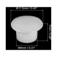 thumbnail image 2 of Uxcell 200Pack 8mm(5/16") Dia Plastic Screw Hole Plugs Cover for Furniture, White, 2 of 6