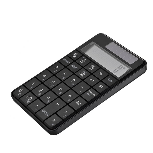 Teclado Numérico y Calculadora 2-en-1, 29 Teclas Teclado Numérico Inalámbrico, Ligero para la la la Oficina Con Pantalla LCD, Receptor USB