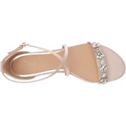 Jewel Badgley Mischka Tessy Champagne JW2313 Women's Size 8