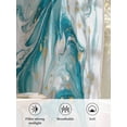 thumbnail image 6 of Sheer Curtains 72 Inches Long, White Teal Marble Semi Sheer Curtains Light Filtering Window Treatment, Modern Abstract Art Marble Fluid Privacy Voile Drapes for Living Room Bedroom 52x72 Inch, 6 of 7