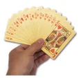 thumbnail image 2 of 10 Pzs Cartas Baraja Naipes Dorada Impermeable 100 Dólares, 2 of 7
