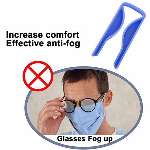 Ayuda respiratoria para puente nasal, juego de 5 piezas, flujo de aire mejorado, ajuste cómodo, diseño de plástico transparente, para usuarios de gafas, mejora la claridad visual, alivia la
