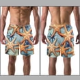 thumbnail image 3 of luoweisi Men's Beach Shorts Quick Dry Swim Trunks with Mesh Lining Starfish 2XL, 3 of 5