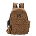 thumbnail image 2 of Yucurem Large Capacity Aesthetic Corduroy Bow Printed Backpacks, Lightweight Coquette Backpack with Bowknot for Travel Work Daily Use (Brown), 2 of 6
