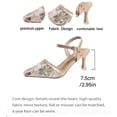 thumbnail image 4 of Gold Ladies Pointed High Heel Shoes Lace Mesh Breathable Toe Cap Versatile Casual Comfortable, 4 of 9