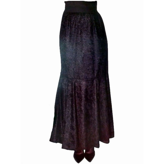 Womens Black Gothic Witch Mermaid Skirt Costume Accessory