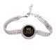 thumbnail image 1 of Mi amor el oro cotizacion handwrite Pulsera de tobillera de cadena de tenis, joyería de diamantes, 1 of 3