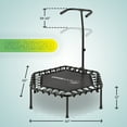 thumbnail image 3 of Upper Bounce 50" Mini Trampoline with Adjustable T-Shaped Handrail – Hexagonal Rebounder Fitness Trampoline for Kids & Adults - No Pad, 3 of 7