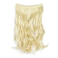 thumbnail image 1 of Synthetic V-shaped Long Curly Water Wave Clips In Hair Extensions Hair Piece, 1 of 8
