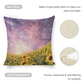 thumbnail image 4 of Space Galaxy Sunflower Linen Throw Pillow Covers Decorative Pillow Cases Cushion Case Couch Pillows Cover for Sofa Bedroom Living Room Car 18x18 inch Set of 2, 4 of 8